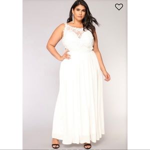 Fashion Nova Delicate Lace Dress - White